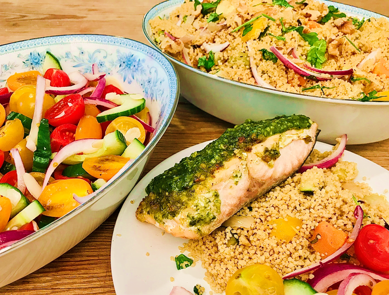 Roasted Pesto Salmon