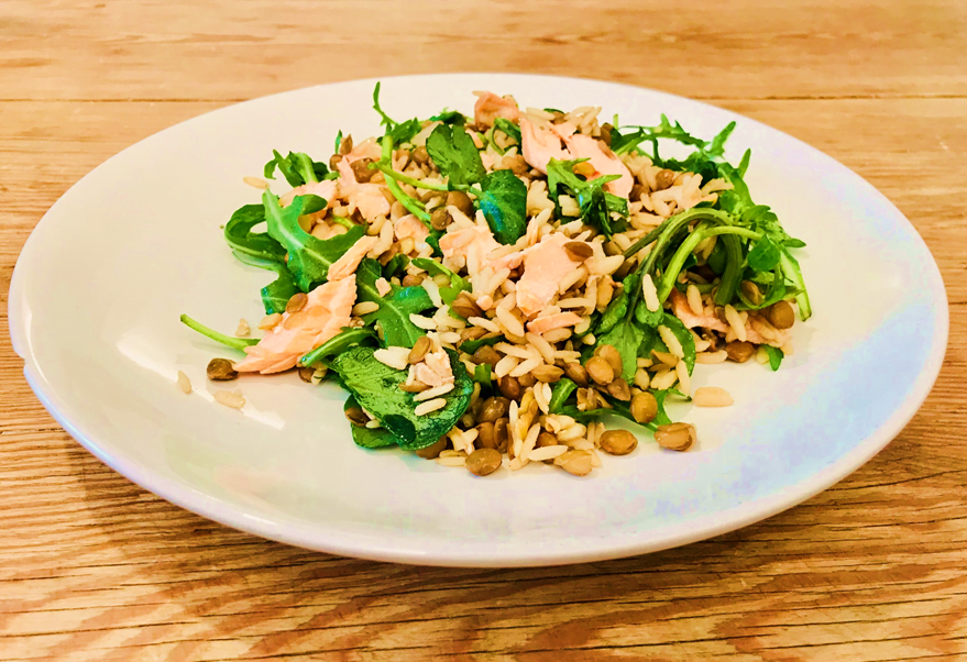 Trout Watercress and Wholegrain Rice Salad