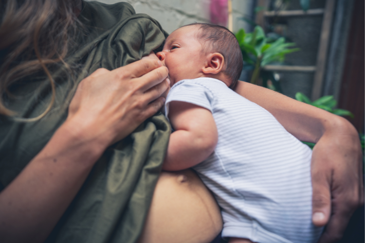Breastfeeding woman
