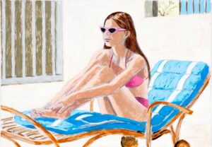 Lot No 187 - Girl on a Lounger (flat)