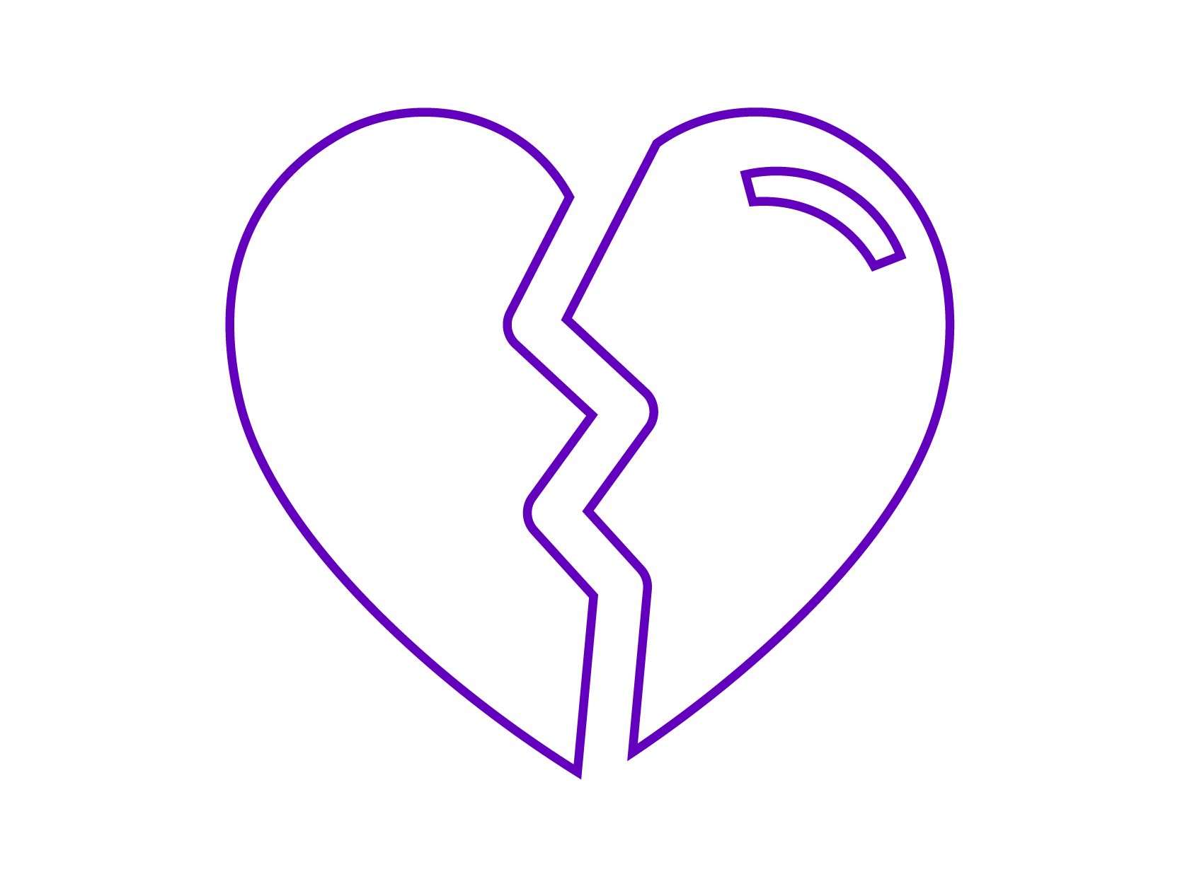 66,000 deaths are caused by coronary heart disease every year Broken heart icon - 66,000 deaths are caused by coronary heart disease every year