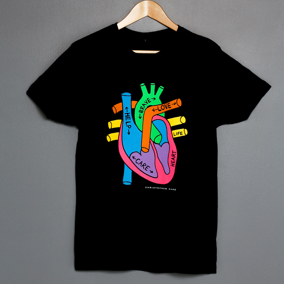 Heart of Scotland T-shirt in black