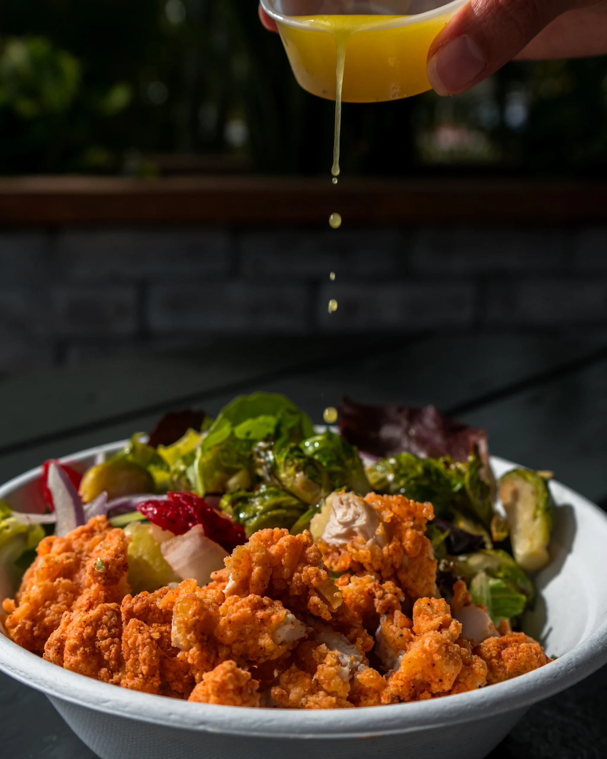 Crispy Chicken with Salad