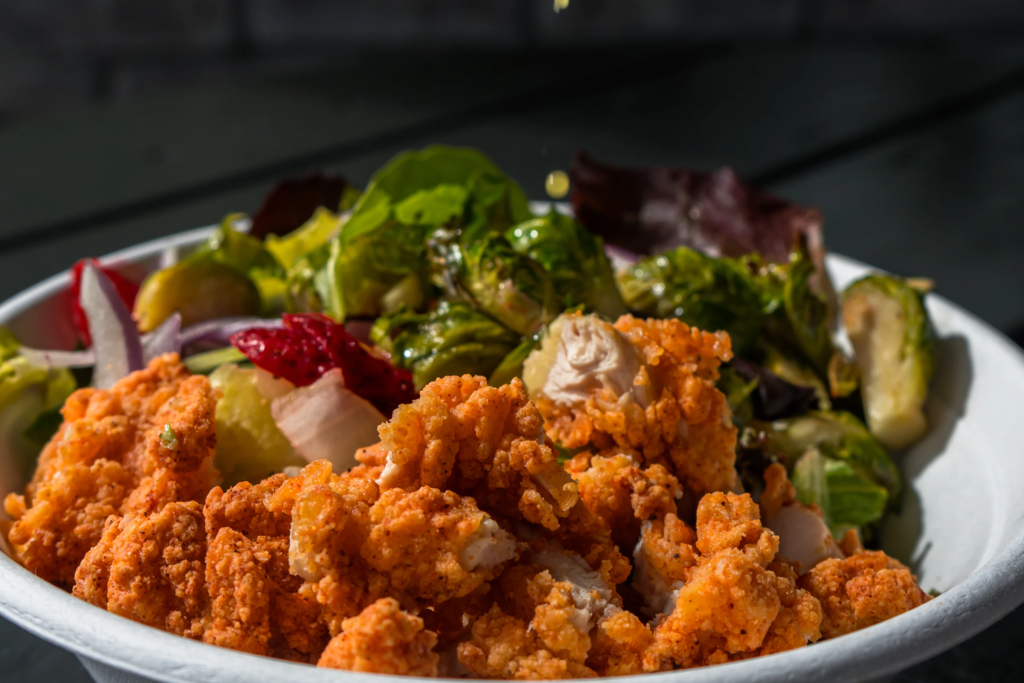 Crispy Chicken with Salad