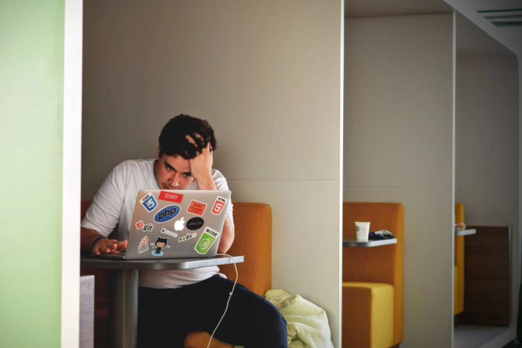 pic 1 (cover) man stressed at laptop