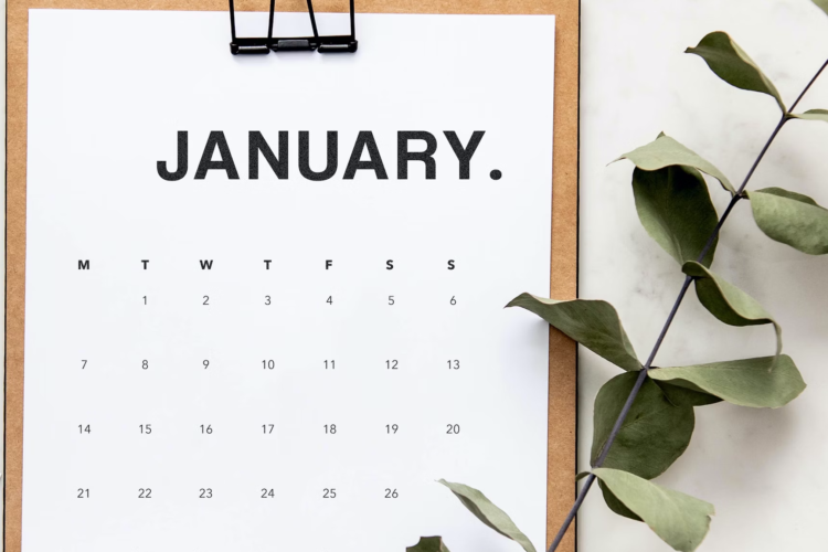 Dry Jan pic 1 January calendar