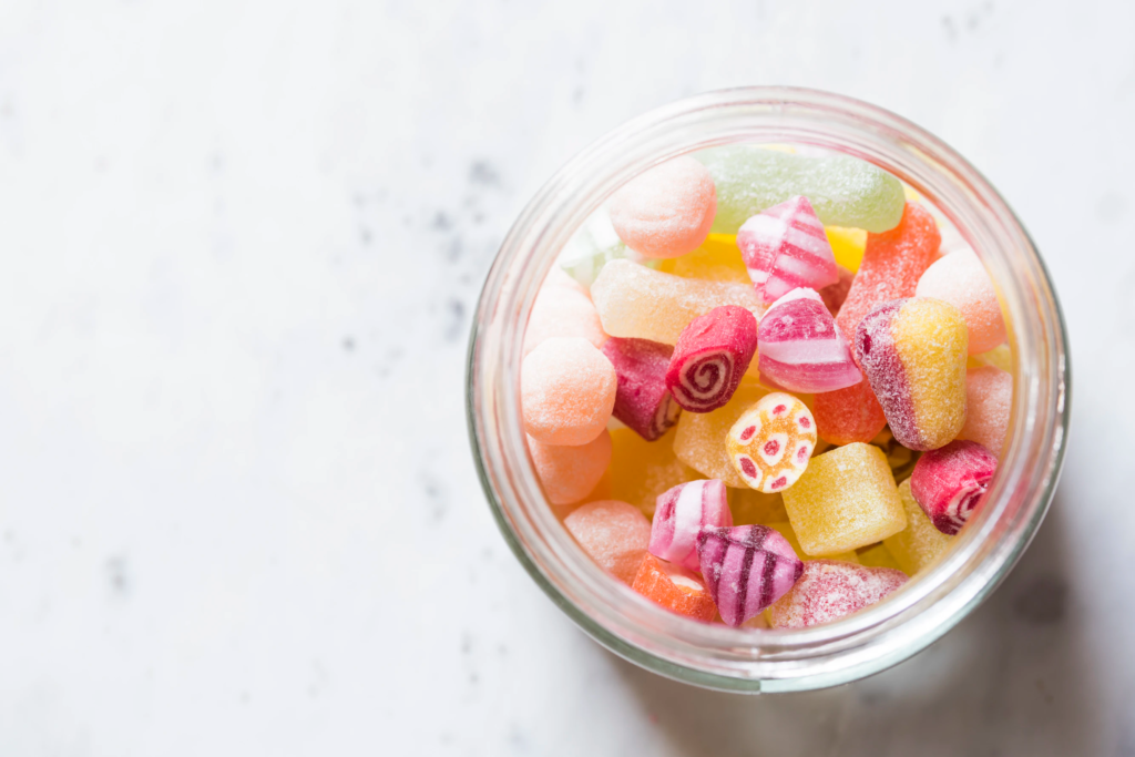 hard boiled sweetsin a jar