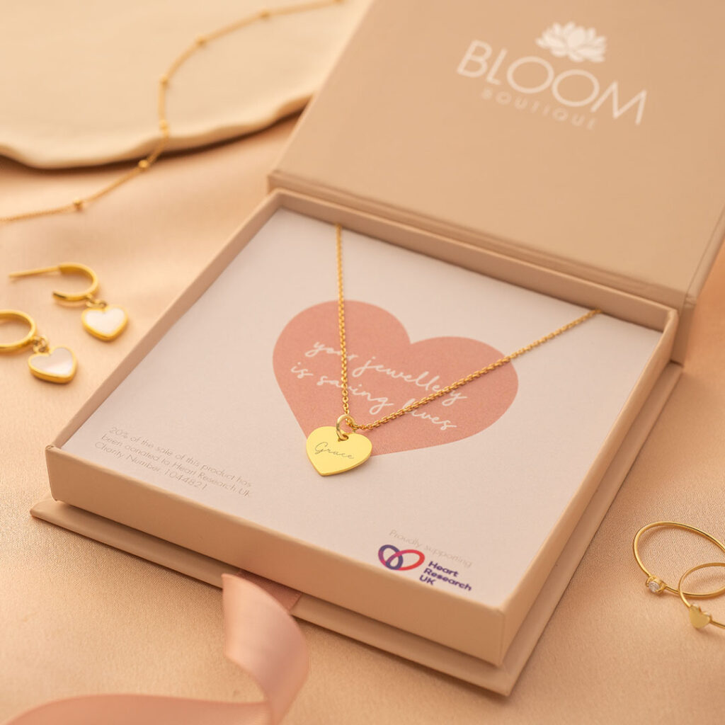 Bloom Boutique Launches New Necklace and Extends Partnership with Heart Research UK