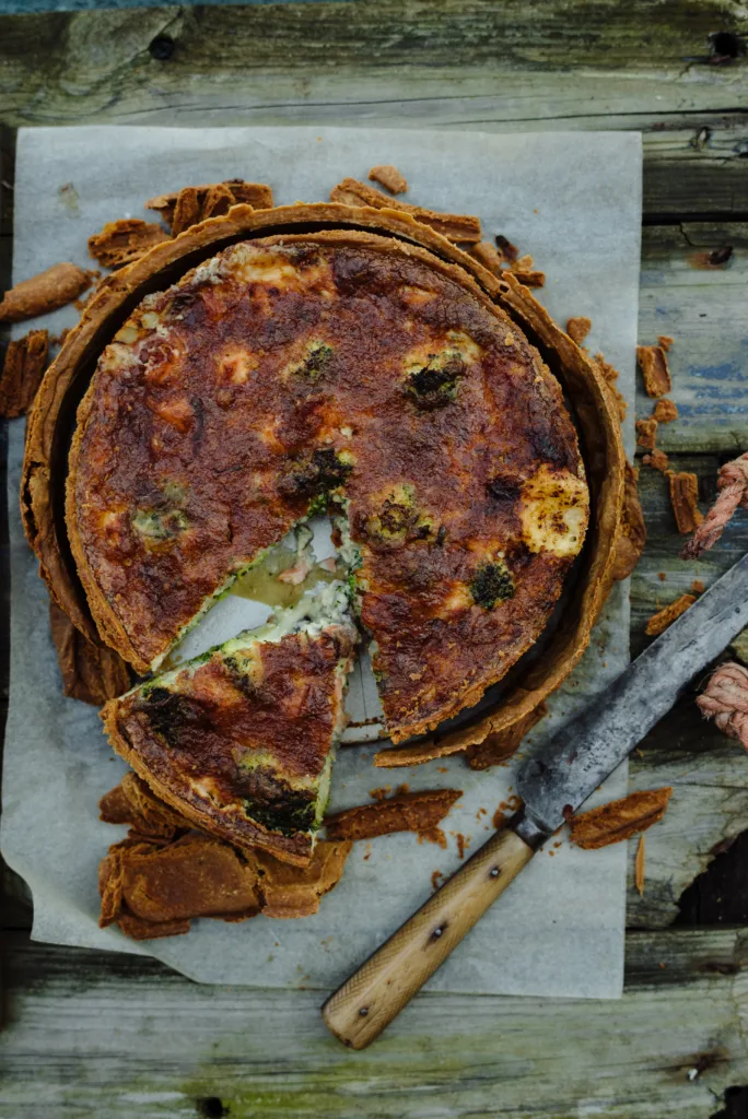 Salmon quiche Tom Kitchin