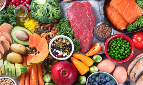 variety of fruit and veg