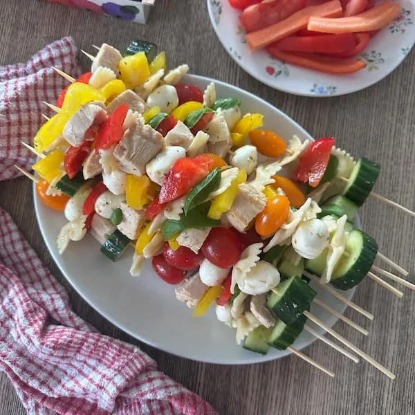 Pasta Salad Skewers