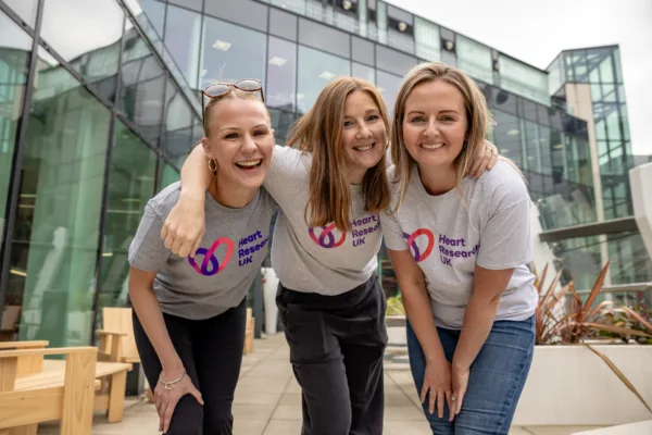 Three female members of the Heart Research UK Corporate Team